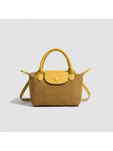 Women's Versatile Faux Fur Colorblock Casual Trendy Handbag & Crossbody Bag, Mini Design Sensational Ladies' Clutch Purse, Everyday Essential