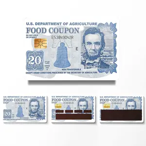 Food Coupon Card Stickers, 4 Counts/set Credit Card Ultra Thin No Residue Sticker, Waterproof Scratch Resistant Card Skin Protector, Waterproof Durable Sticker