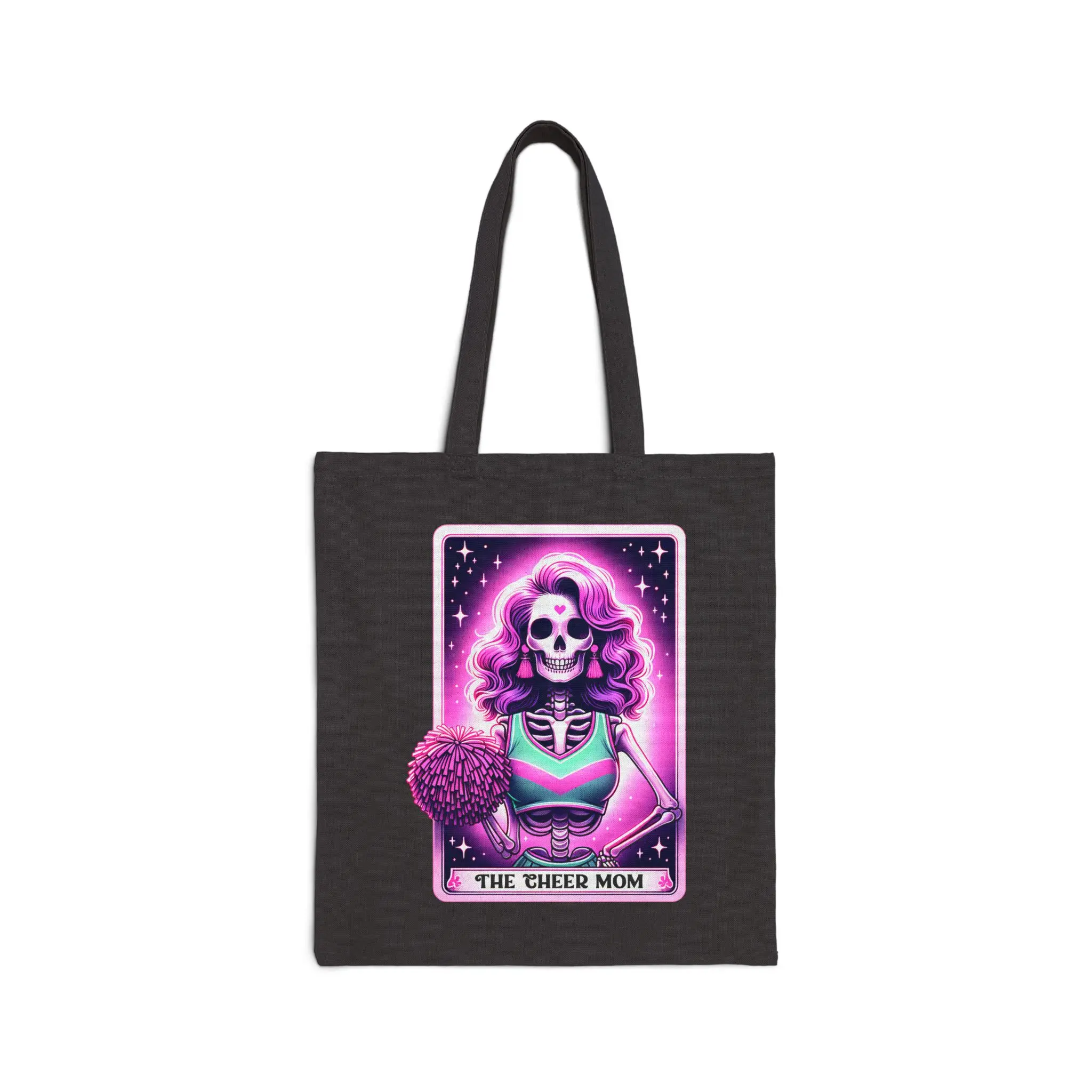 Funny Allstar Cheer Mom Tote Bag - Cotton Canvas, Cheerleading Gift, Cheer Mom Gift, Sports Mom Bag, Cheerleader Tote, School Spirit Bag