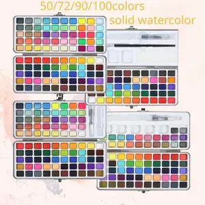 Watercolor Painting Set with Vibrant Colors and High Quality Brushes | Pigmented Palette
