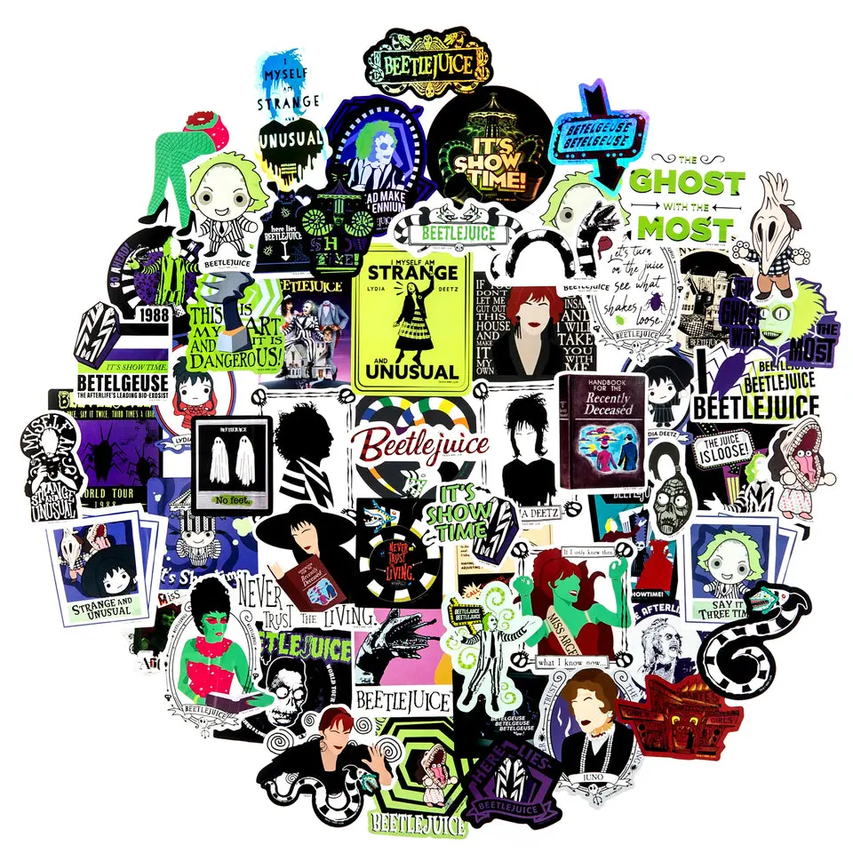 Beetlejuice Never Trust the Living Decals (60-Pack)