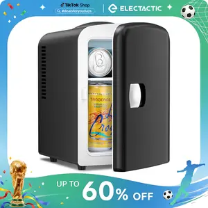 [DealsForYouDays]ELectactic Compact Refrigerator, Portable Mini Fridge, 4L Capacity/6 Cans,12oz, Portable Small Refrigerator for Cosmetics, Skin Care and Food , Ideal for Bedroom, Car, Office & Dorm,100% Freon-Free & Eco Friendly