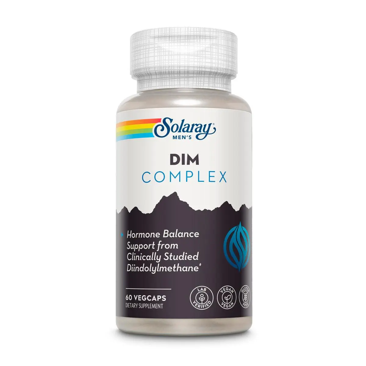 Solaray Men's DIM Complex - 60 VegCaps for Hormonal Balance with Clinically Studied DIM & Zinc - Natural Healthcare Supplement