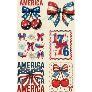 AMERICA (CHERRIES) (2) PREMADE GANGSHEET  - 22X36  DTF TRANSFERS - DIRECT TO FILM