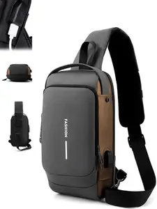 2026 Men's Crossbody Bag - Anti-theft combination lock, large capacity travel bag, multi-layer storage, detachable shoulder strap, durable and stylish, portable, men's gift, large capacity for commuting, Travel Essentials