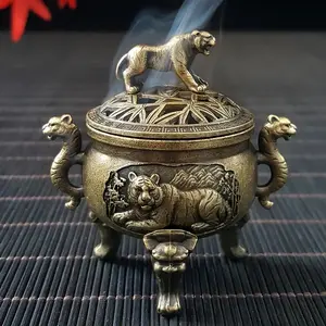Tiger Shaped Incense Burner, Incense Holder, Perfect for Study Room Office Desk Living Room Tea Room Yoga Meditation Decorative Gift for Father Boyfriend