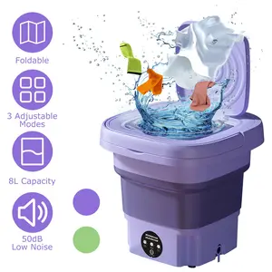 Portable Foldable Laundry Machine Lightweight Small Footprint Small Electric Clothes Washer for Underwear Baby Clothes Socks and Towels,Apartment,Dorms,RV,summervibes