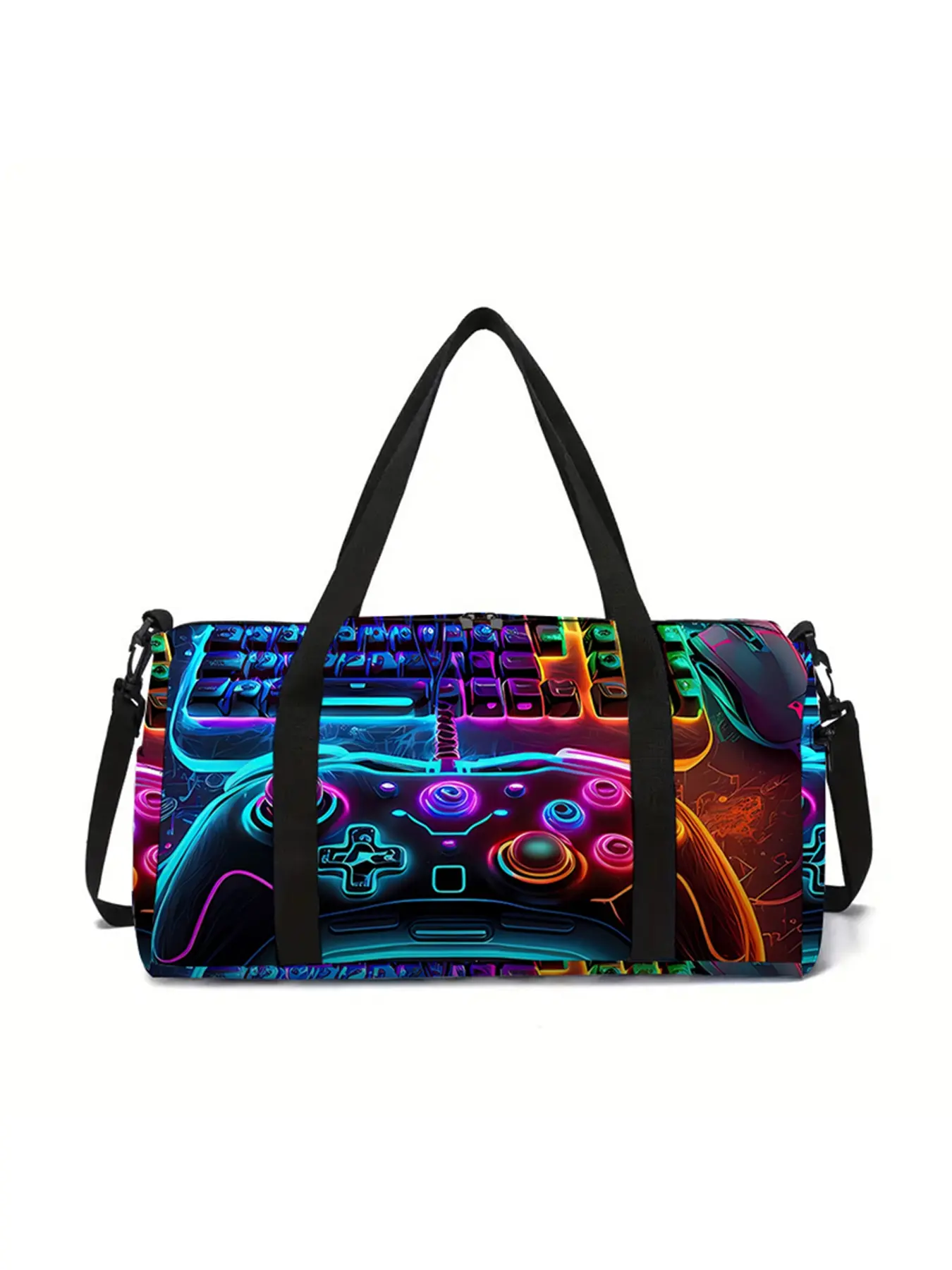 Gamepad pattern printed large-capacity travel duffel bag, portable storage bag, Fashion travel bag, Travel Duffle Bag, Bags For Travel