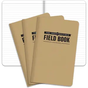 Indestructible Field Notebook/Journal  5"x8"  Kraft Cover  Lined Memo Book  3