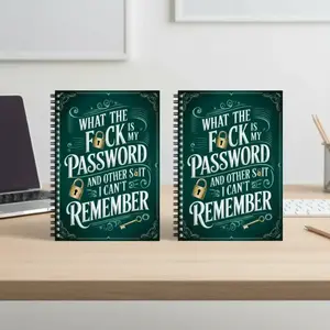 Password Book Bundle, Hardcover Spiral Notebook, Minimalist Advanced Address Password Manager with 70 Pages and 30 Sheets Each, Quick Access Website Password Storage Book for Home and Office