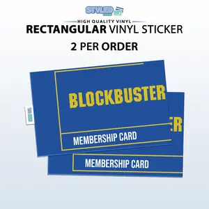 BLOCKBUSTER rectangle vinyl sticker BLOCKBUSTER rectangle vinyl sticker
