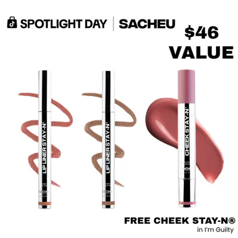 sacheu Lip Liner STAY-N Duo | Choose Your Shades | Long-Wear Water-Proof Peel-Off Liquid Lip Stain