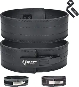 Weight Lifting Belt Lever Buckle 10MM 13MM Thick & 4 Inches Free Strap Weightlifting Belt, Gym Belt for Powerlifting, Lever Belt for Men Women