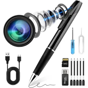 Mini Spy Camera Pen 1080P Full HD Video Recorder with 64GB Card,Hidden camera USB Charging, Security Surveillance Camera