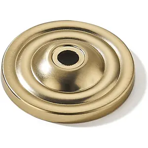 10 Pack Brushed Gold Backplate for Cabinet Knobs, Brushed Brass Cabinet Hardware Knob Back Plate