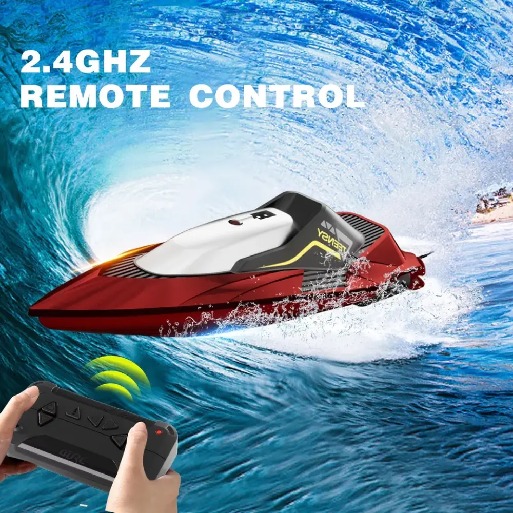 S5 RC Boat for Swimming Pools and Lakes 2.4 GHz 20+ MPH Racing Boat with Rechargeable Battery Low Battery Alarm Perfect Gift for Boys and Girls Fast Speed Brushless RC Boat