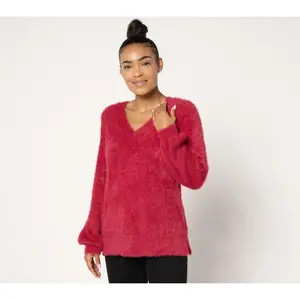 Jingle Belles by Kim Gravel Eyelash Yarn Sweater