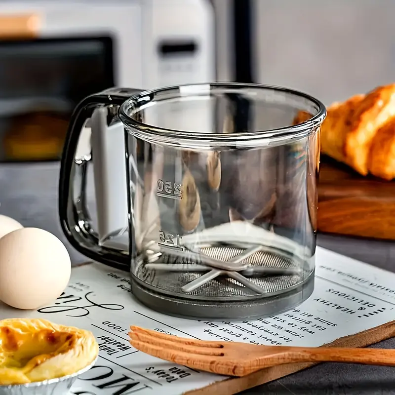 1pc Flour sieve Handheld semi-automatic flour sieve Household sieve