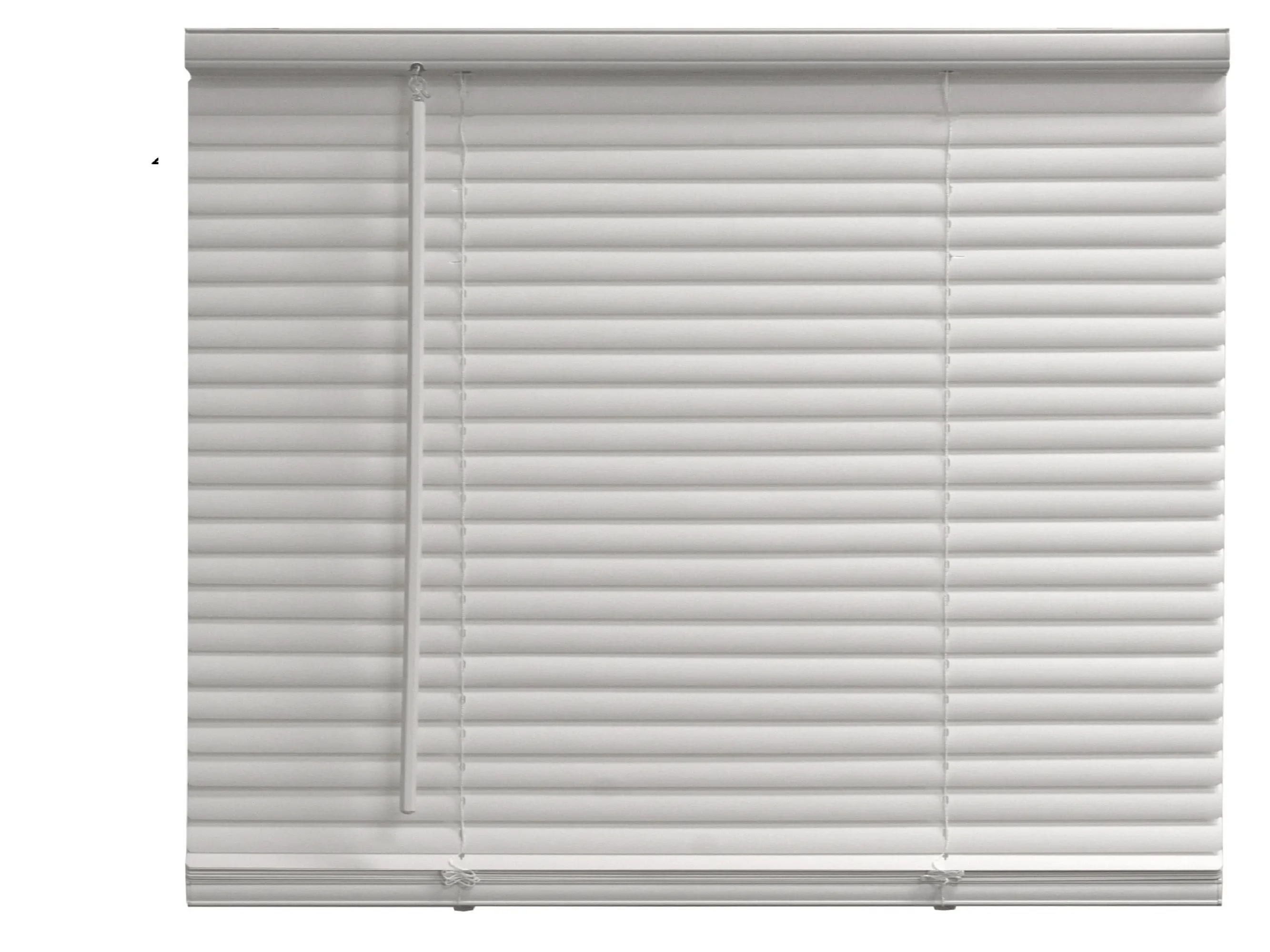 Cordless 1" Vinyl Light Filtering Blinds - White, 39" Width x 64" Length