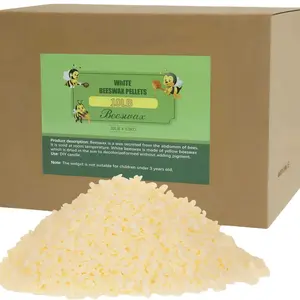 3/5/10LB pure natural beeswax particles, triple filtration, suitable for aromatherapy candles, soaps, lipsticks, cosmetics, handicrafts, can be heated in the microwave oven, high quality beeswax wax supplies, easy to use for adults, beginner DIY supplies