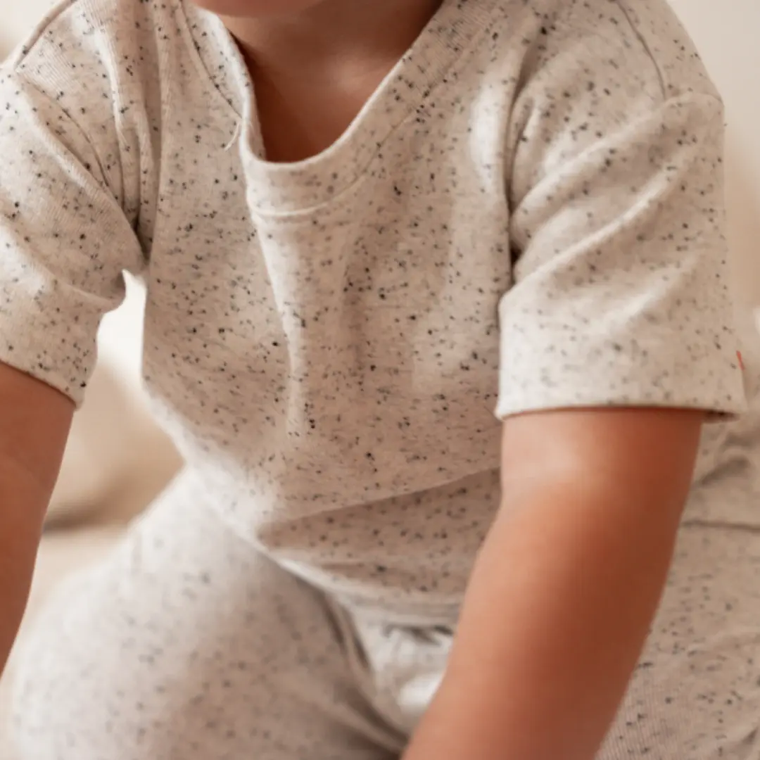 Atlas Grey Oreo Sprinkle Cotton Baby T-Shirt | 0-3T Sizes | Soft & Breathable Unisex Shirt with Fun Design