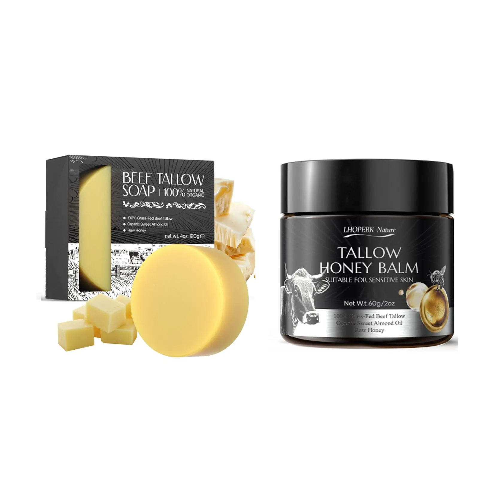 Handmade Natural Herbal Soap × Beef Tallow Balm