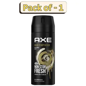 AXE Gold Temptation Deodorant Body Spray for Men 150ml – Long Lasting Fresh Masculine Fragrance Spray for Daily Use