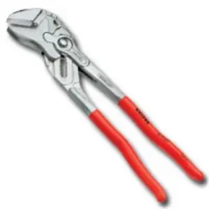 212 MAIN 12 in Grip-On Tongue-and-Groove Adjustable Wrench Plier, Loose-Fit Design, Easy Adjustment, Nickel-Plated Finish, Parallel Jaws, Plastic-Coated Handles, Hand Tool