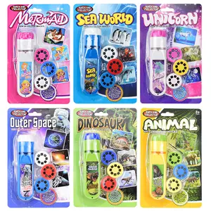 Kids Dino Torch Projector, Space/Dinosaur/Unicorn/Mermaid/Animal Themes, Sound Projection Flashlight, Creative Imagination Toy   Gift