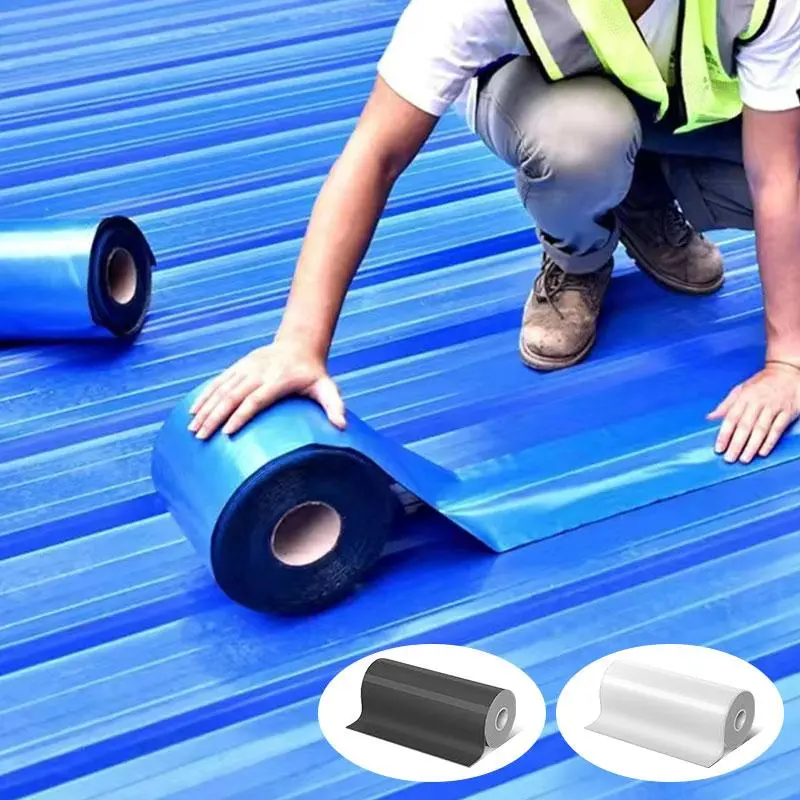 Roof Repair, 1 Roll Repairing Cracks & Loopholes Adhesive Waterproof Tape Suitable for Metallic Surfaces, Wave Tile Container Roofs, Steel Structures, Plastic, Adhesive Installation