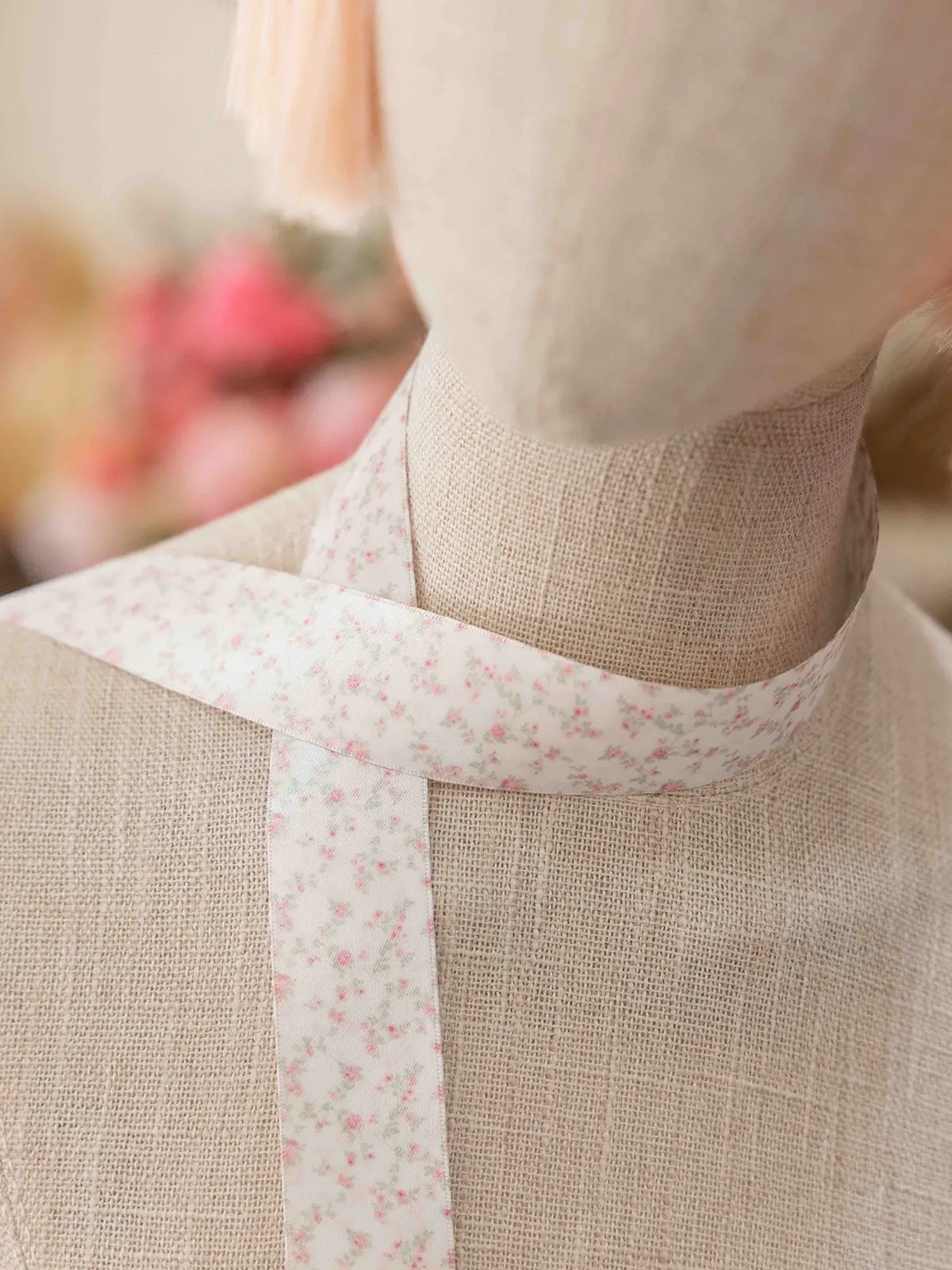 Garden Rose Vintage Ribbon (Per Yard)