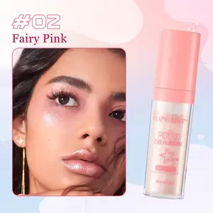 Pearlescent Shimmer Highlighting & Contouring Puff Powder - 2 Shades (White, Pink) - Premium Formula for Face, Body, Lips, Eyes - Lightweight & Non-Greasy - Easy Application - Multi-Use Glitter Powder for Special Occasions - Highlighter Stick