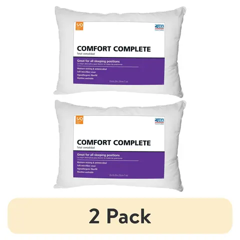 Comfort Complete Cloud Rest Standard Queen Pillow 2 Pack Basic Pillow for Standard or Queen Beds