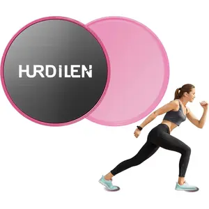 Dual Sided Exercise Gliding Discs, Use on Carpet and Hardwood Floors, Lightweight Perfect Fitness Apparatus for Training Abdominal Core Strength