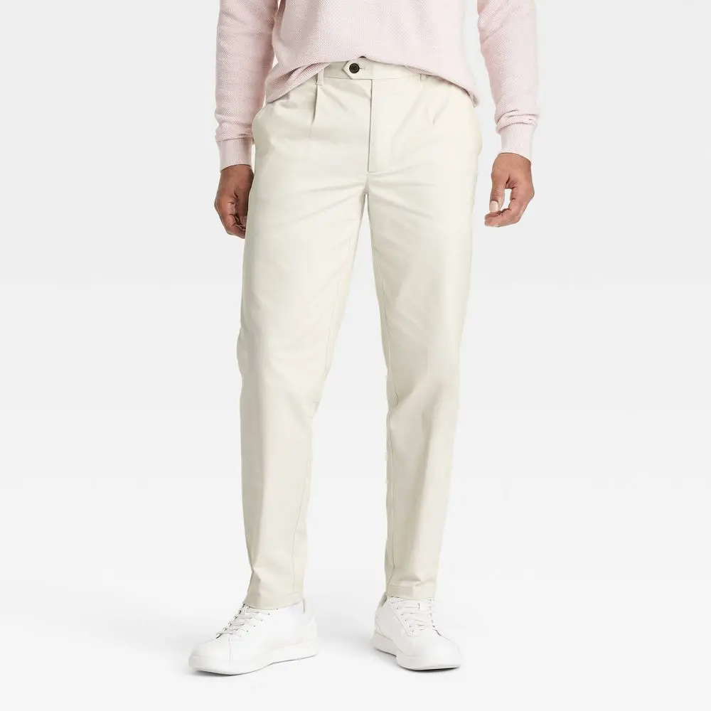 Men's Formal Extended Tab Pleated Dress Trousers - Cotton-Spandex Fabric Garment, Goodfellow & Co, Menswear, Pants