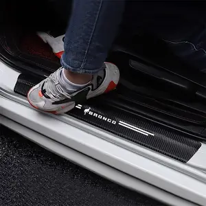 Bronco 5pcs Car Threshold Strips, Waterproof and Scratch-Resistant, Easy to Install, Protect Your Vehicle's Doorways, Sticker for Cars