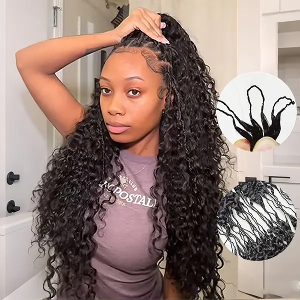 【FLASHSALE】Tinashe Miracle Knots Crochet Human Hair BOHO Braids Beach Curly & Burmese Curly & Kinky Curly Crochet Human Hair Boho Braids Bohemian Style Fashion Accessories #dealsforyoudays