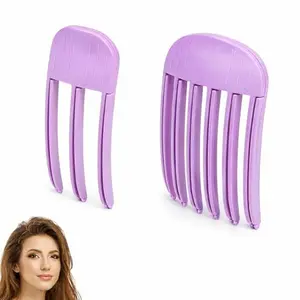 Hair Volume Clip 2 Pack for Fluffy Hairstyles, No-Crease Hair Volumizing Clip Comb, Root Lifting Volume Booster Tool for Full, High Crown Look, Ideal for Blow-Dry Styling for Men & Women