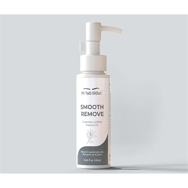 Smooth Remove Temporary Tattoo & Stamp Removal Oil - Blend of 5 different Natural Oils - Easy & Pleasant Eyebrow Tattoo Removal - 3.38 Fl Oz (100 ml)