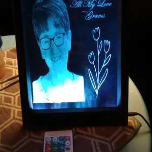 LED Picture frame light with customizable acrylic plate