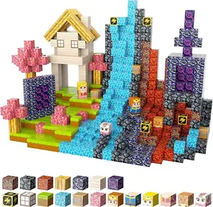 Summer Spring Gift 84-Piece Magnetic Building Blocks Set – 0.8” STEM Stacking Cubes, Prince & Princess Magnetic Construction Toys for Kids Ages 3+, Creative Educational Gift for Boys & Girls