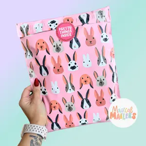 Cottontail Cuties (Pink) Poly Mailer