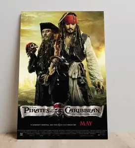 [Unframe] Pirates Of The Caribbean Poster, Jack Sparrow Poster , Wall Decor 45773 167