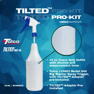 TILTED™ 360 - High Output PRO KIT with TOLCO Trigger sprayer - 32oz
