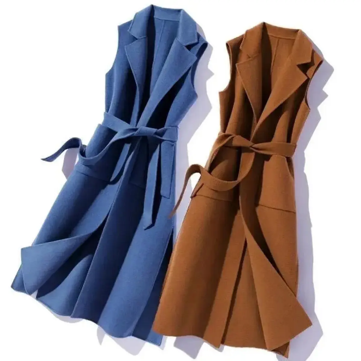 Women's 2025 Fashionable Woolen Vest - m, Women Wearers, 2xl, 3xl, Casual Outerwear Top, Long Shoulder, Stylish Suit Collar, Clip-On, Autumn/Winter Piece