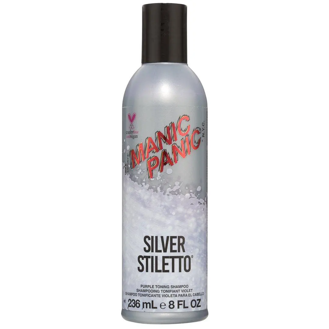 Silver Stiletto® Violet Toning Liquid Shampoo, 8oz Hair Care Products for Platinum Hair, Cleanser