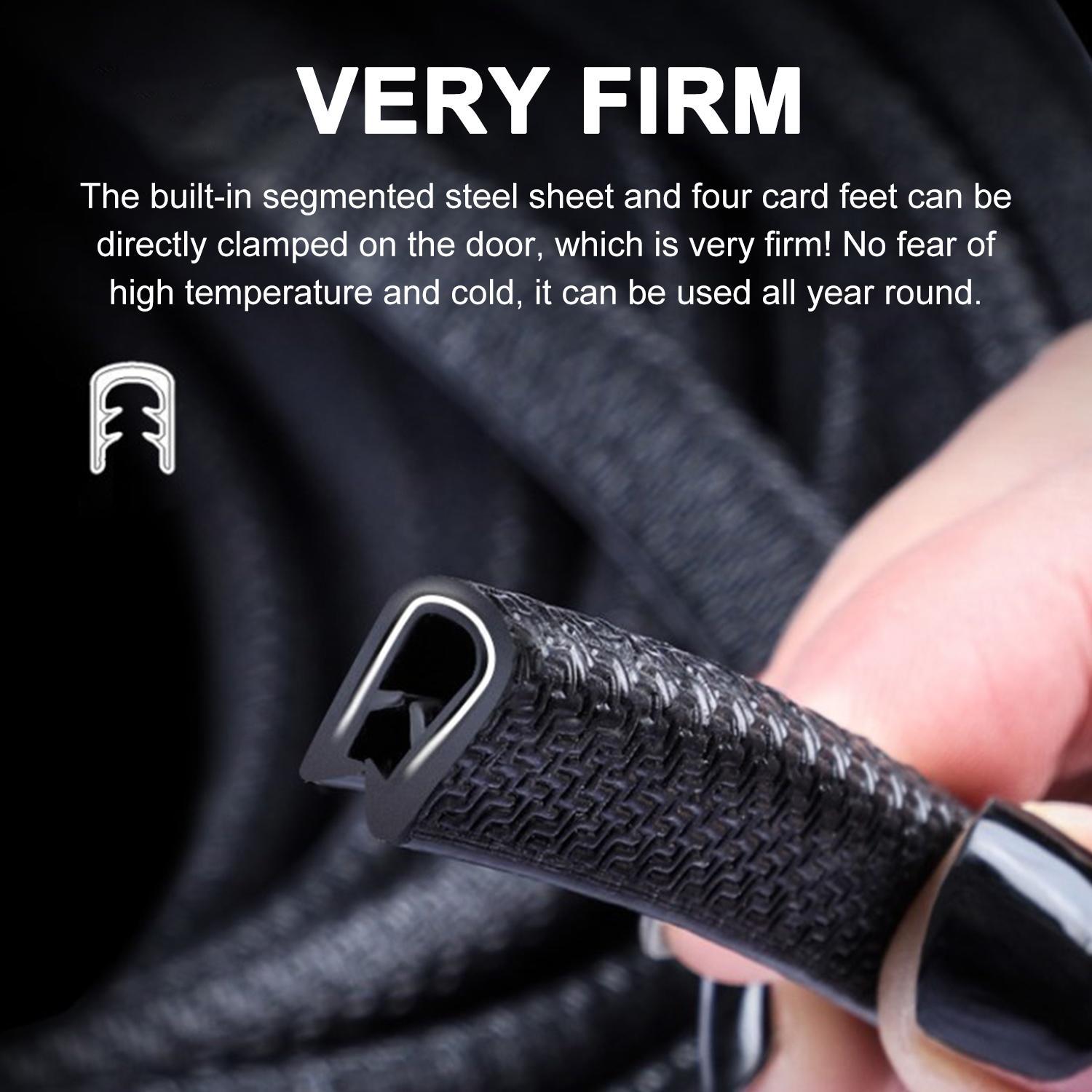 Car Door Edge Guard 16.4FT – Anti-Scratch & Anti-Collision Protection, U-Shaped Cut-to-Fit Bumper Strip, Double Card Slot for Secure Fit on Sedan SUV Truck