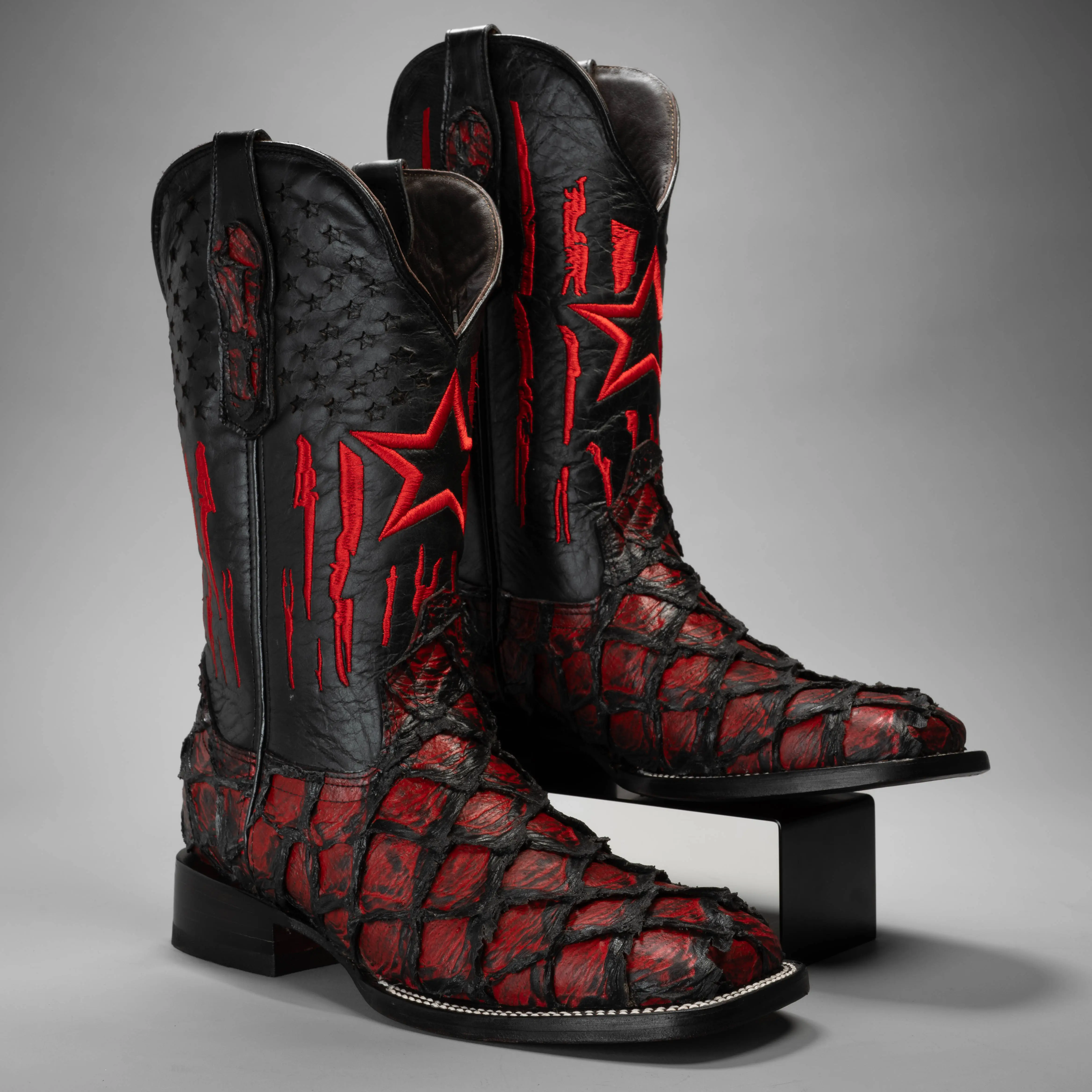 Men's  Monster Fish Tribute Square Toe Cowboy Boot