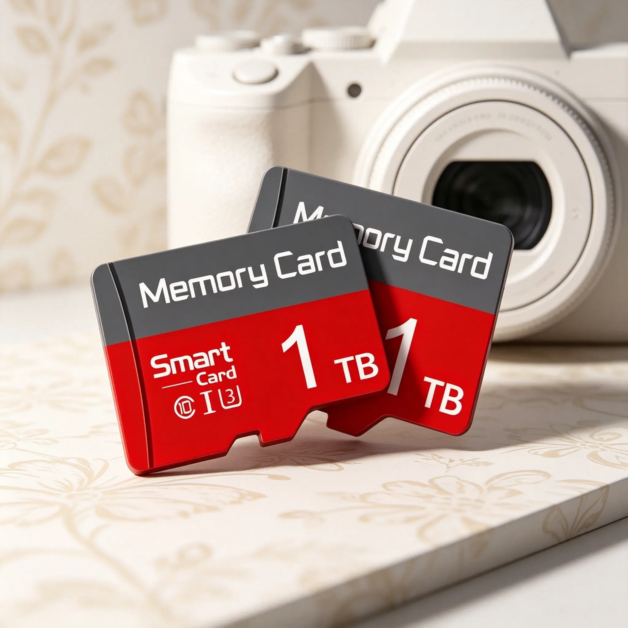 2-Pack × 1TB Memory, storage card, SD card, flash memory, Micro SD card, TF/SD tablet computer, camera, mobile phone, with adapter, car PC and mobile headphones, speaker, monitoring system Microsdxc Card