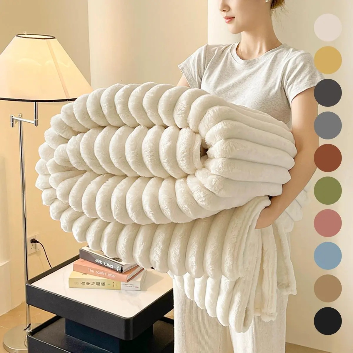 Cozy Sofa or Bed Throw Blanket Ultra Soft Flannel, Soft Warm Blanket, Soft Comfy Blanket, Lightweight All-Season Blanket in Multiple Colors & Sizes, Perfect for Living Room, Bedroom, Travel, and Christmas Gifts, Soft Blankets, Flannel Fleece Blanket